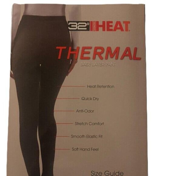 32 Degrees Heat Women's 2-Pack Thermal Base Layer Pants, HT. Charcoal, Size XL - Picture 6 of 7